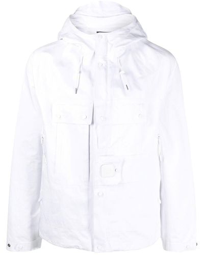 C.P. Company Zip-up Hooded Jacket - White