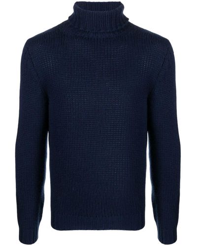 Eraldo Roll-Neck Cashmere Sweater - Blue