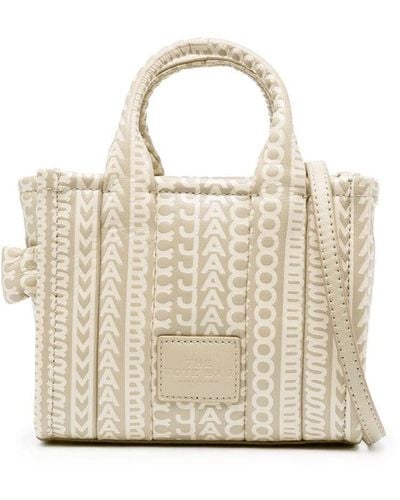 Marc Jacobs The Monogram Leather Crossbody Tote Bag - White