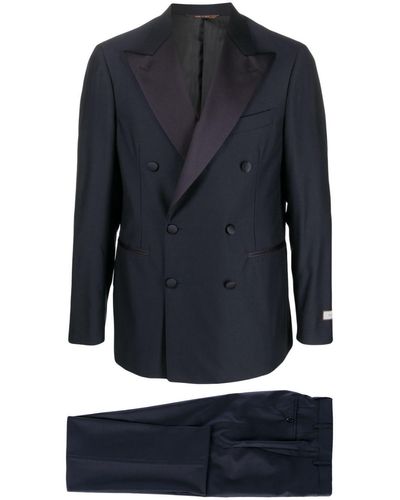 Canali Double-Breasted Wool Suit - Blue