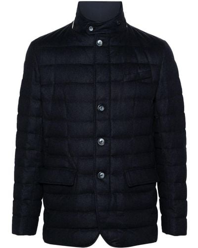 Herno High-Neck Quilted Down Jacket - Blue