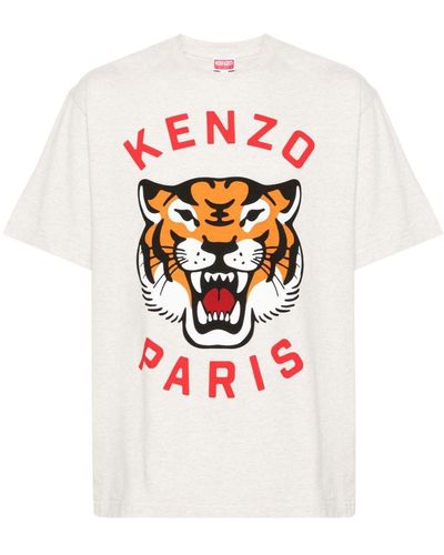 KENZO Lucky Tiger Cotton T-Shirt - White