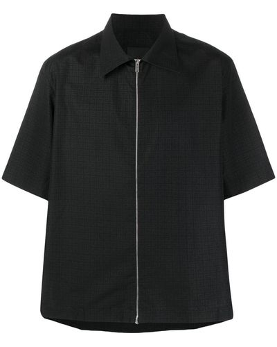 Givenchy Zip-Up Cotton Shirt - Black