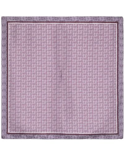 Tagliatore Polka-Dot Print Silk Scarf - Purple