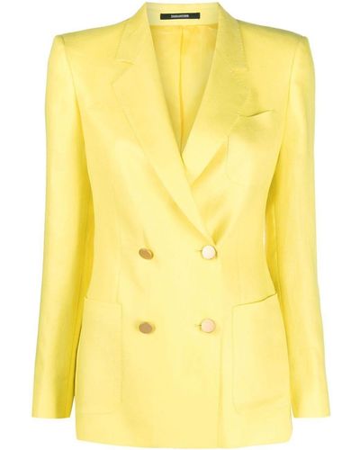 Tagliatore Double-breasted Tailored Blazer - Yellow