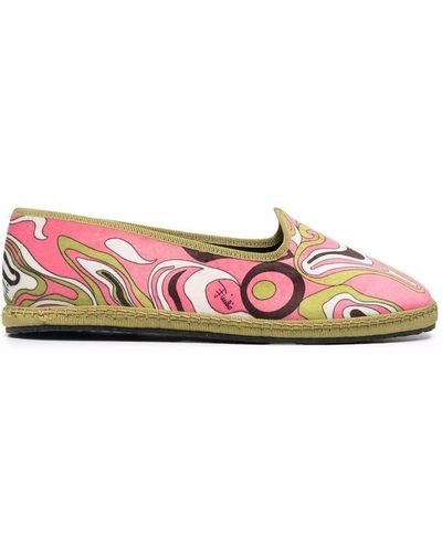 Emilio Pucci Friulane Abstract-print Slippers - Pink