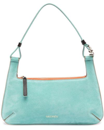Siedres Isola Leather Tote Bag - Blue