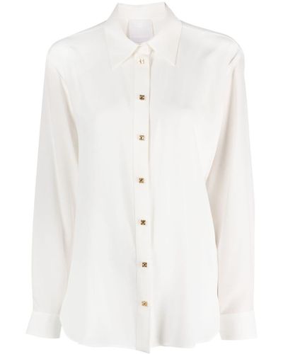 Givenchy Long-Sleeve Silk Shirt - White