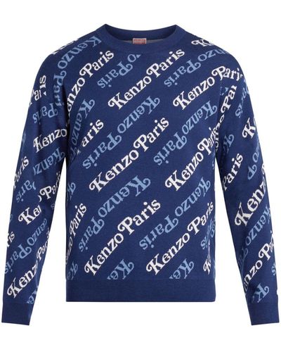 KENZO All-Over Monogram Jumper - Blue