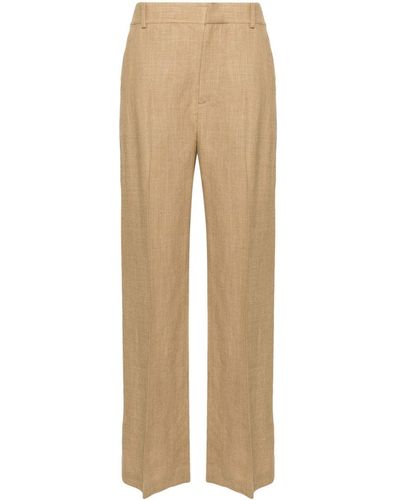 Polo Ralph Lauren High-Waist Straight-Leg Trousers - Natural