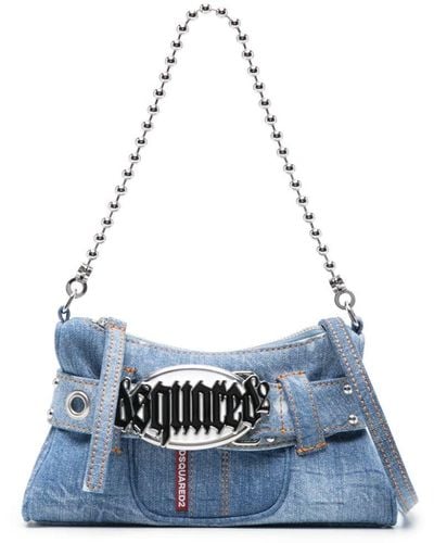DSquared² Gothic Denim Shoulder Bag - Blue