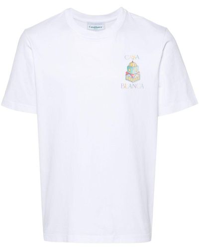 Casablancabrand Objets En Vrac Organic Cotton T-Shirt - White