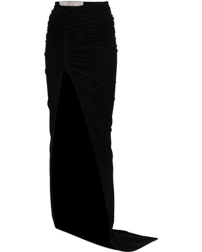 Rick Owens Asymmetric High-Waist Skirt - Black