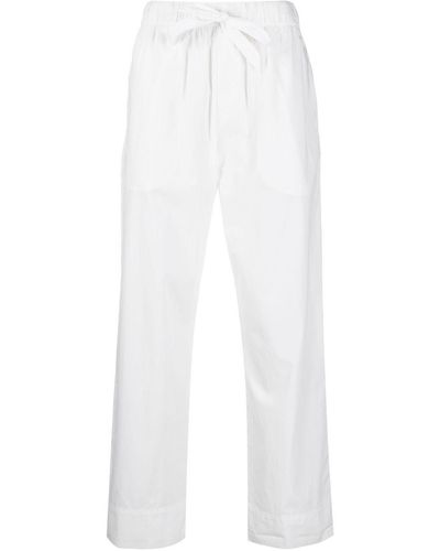 Tekla Poplin Pyjama Trousers - White