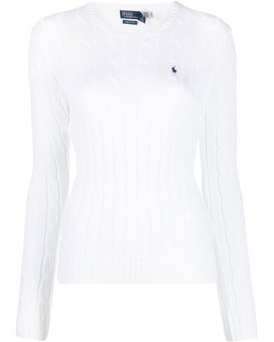 Polo Ralph Lauren Julianna Cable-Knit Jumper - White