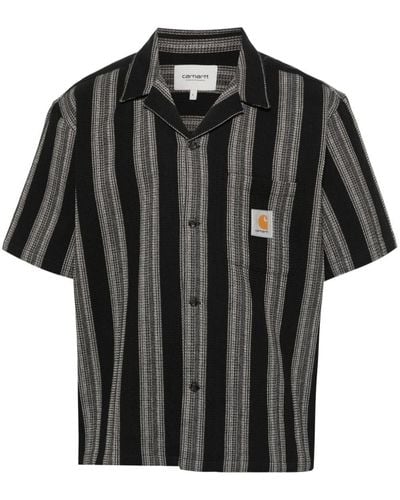 Carhartt Dodson Waffle-Pattern Shirt - Black