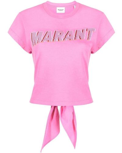 Isabel Marant Zodya Logo-print T-shirt - Pink
