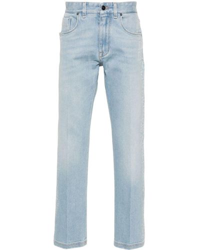 Fendi Mid-Rise Tapered Jeans - Blue