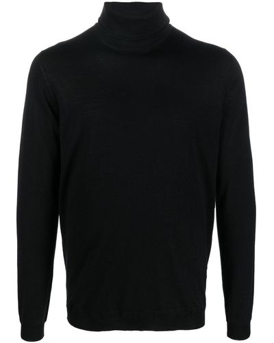 GOES BOTANICAL High-Neck Knit Sweater - Black