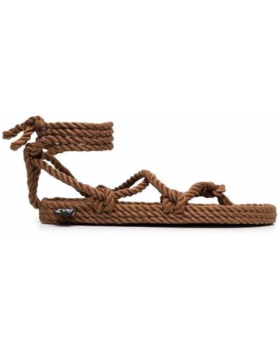 Nomadic State Of Mind Strappy Rope Sandals - Brown