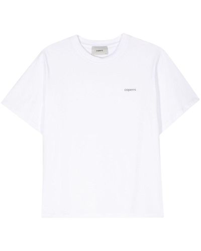 Coperni Logo-Print Cotton T-Shirt - White
