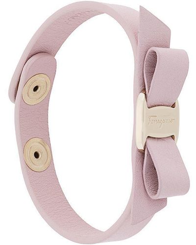 Ferragamo Vara Bow Leather Bracelet - Pink