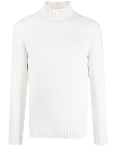 Eraldo Roll-Neck Cashmere Sweater - White