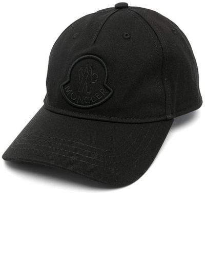 Moncler Logo-Embroidered Cotton Cap - Black