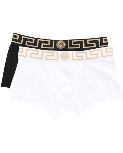 Versace Greca Border Boxer Briefs (Pack Of Two) - White