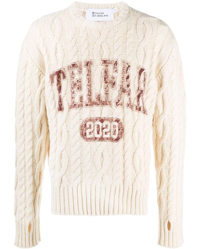 Telfar Cable Knit Logo Sweater - Multicolor