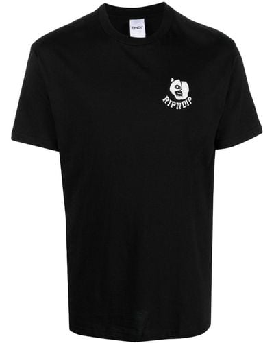 RIPNDIP Skelly Nerm Smoke Cotton T-Shirt - Black