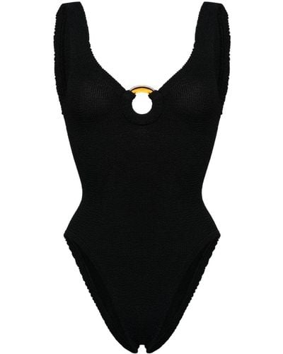 Hunza G Celine Crinkled Swimsuit - Black