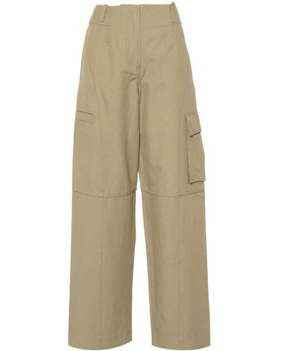 Cult Gaia Seam Twill Tapered Trousers - Natural