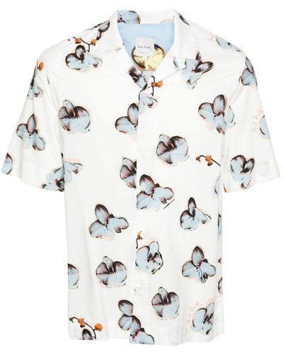 Paul Smith Floral-Print Shirt - White