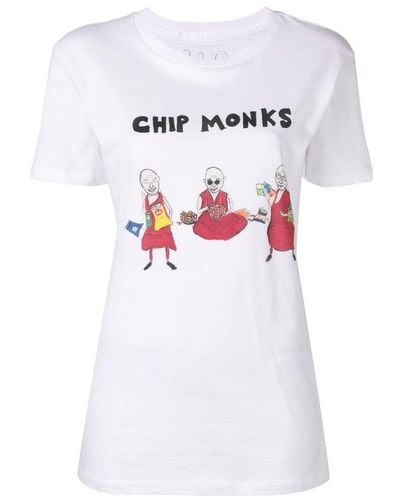 Unfortunate Portrait Chip Monks T-shirt - White