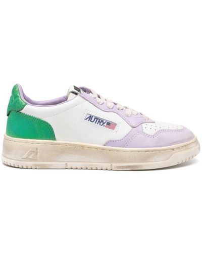 Autry Super Vintage Leather Trainers - White