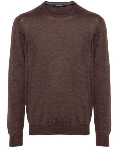 Tagliatore Fine-Knit Sweater - Brown