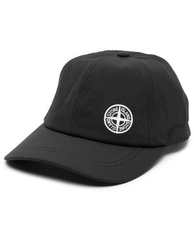 Stone Island Embroidered-Logo Baseball Cap - Black