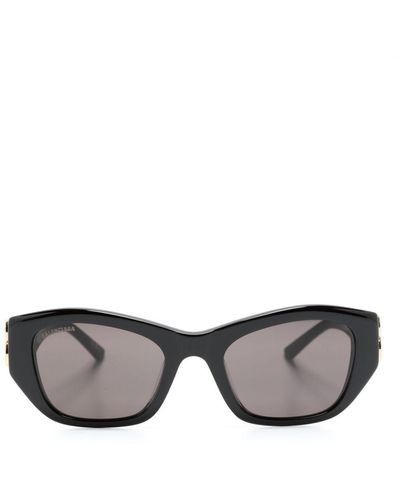 Balenciaga Bb Logo-Plaque Square-Frame Sunglasses - Grey