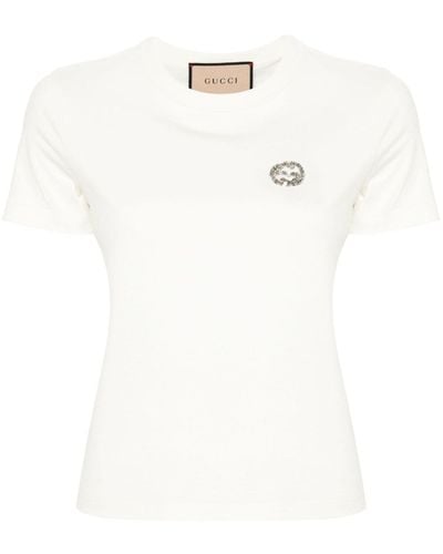 Gucci Interlocking G Cotton T-Shirt - White