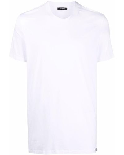 Tom Ford Logo-Appliqué Jersey T-Shirt - White
