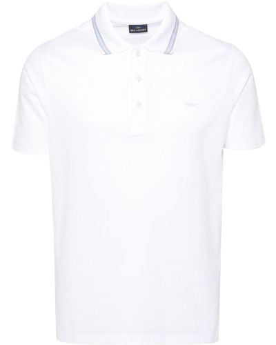 Paul & Shark Logo-Patch Piqué Polo Shirt - White