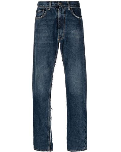 Maison Margiela X Pendleton Yoke-Detail Jeans - Blue