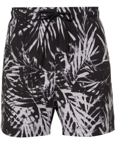 Calvin Klein Logo-Patch Swim Shorts - Black