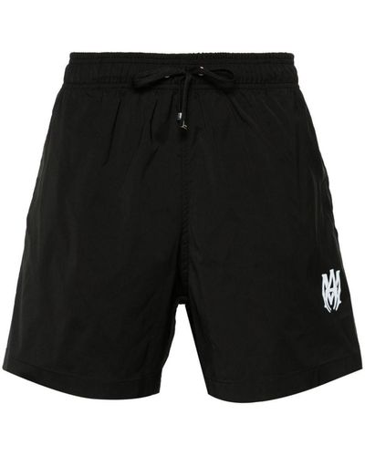 Amiri Ma Core-print Swim Shorts - Black