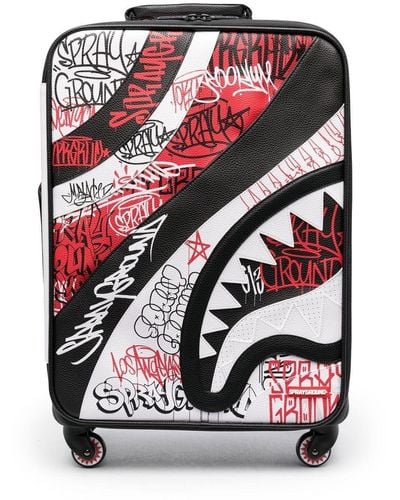 Sprayground Graffiti-print Four-wheeled Suitcase - Black