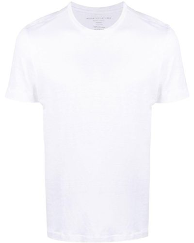 Majestic Filatures Chenille-Texture Fitted T-Shirt - White