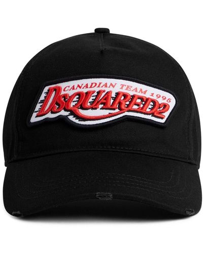 DSquared² Logo-Patch Baseball Hat - Black
