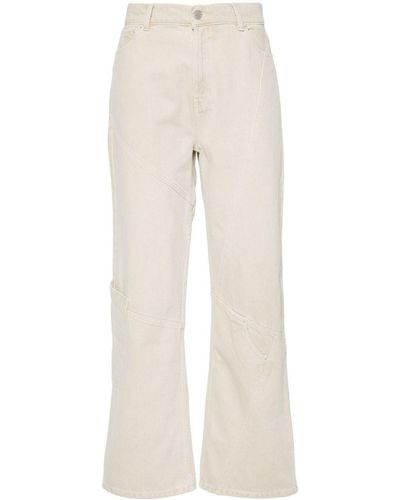 GIMAGUAS Beverly Low-Rise Straight-Leg Jeans - Natural