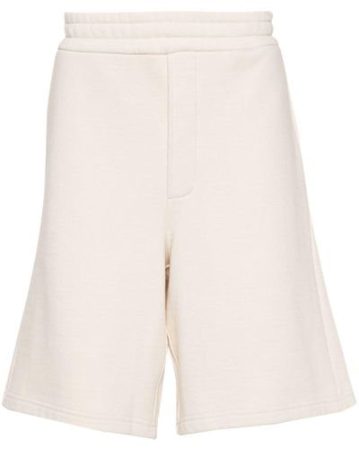 Prada Enamel Triangle Logo Track Shorts - White